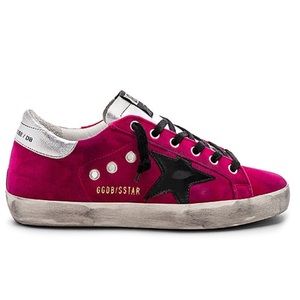 GGDB Superstar Sneakers Fuxia Velvet Black ⭐️